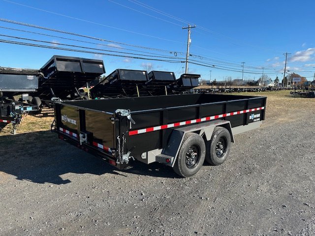 BWise 7 x 16 Heavy Duty Dump Trailer – Low Profile With Ramps