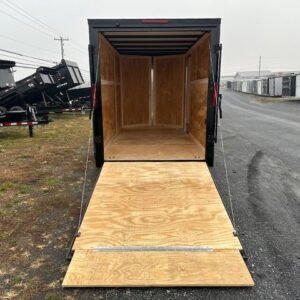 Homesteader 6 x 12 V-Nose Enclosed Trailer – Black Trim