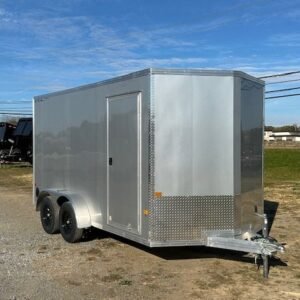 Cargo Pro 7 x 14 V-Nose Aluminum Cargo Trailer – Ramp Door