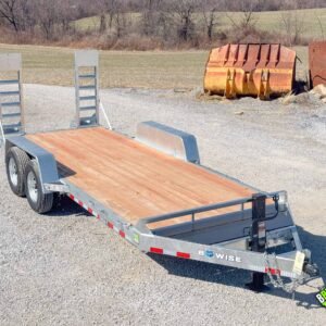 Bwise 14K HD Equipment Skid Loader Trailer 7×18 (EH18-14-HD-GALV) GALVANIZED