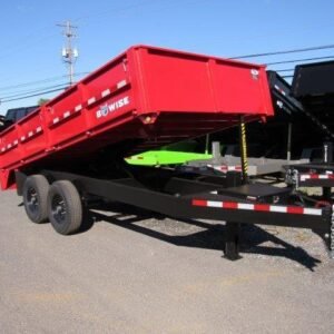 BWise 7 x 14 Deckover Dump Trailer – Fold Down Sides