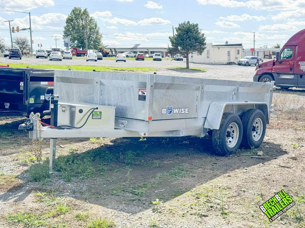 Bwise LP LE 10K Low Pro Dump Trailer 6×12 (DT612LP-LE-10-GALV) GALVANIZED *2025 Model Clearance*