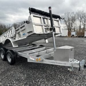 Cargo Pro 6 x 12 Aluminum Dump Trailer – Ladder Ramps