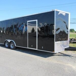 Homesteader 8.5 x 24 Enclosed V-Nose Car Trailer – 6″ Added Height