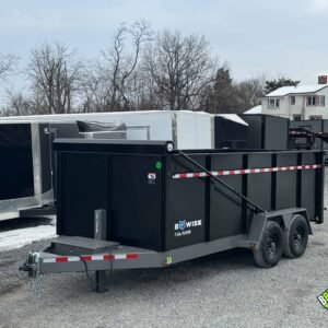 Bwise DLP 15K Heavy Duty Dump Trailer 7×16 48″ Sides (DLP16-15-H) Tarp With Arms