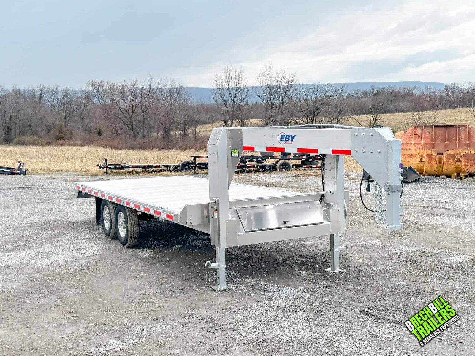 EBY 16K Deck-Over Gooseneck Equipment Trailer 8.5×20 Flat Deck No Ramps (GN16K20)