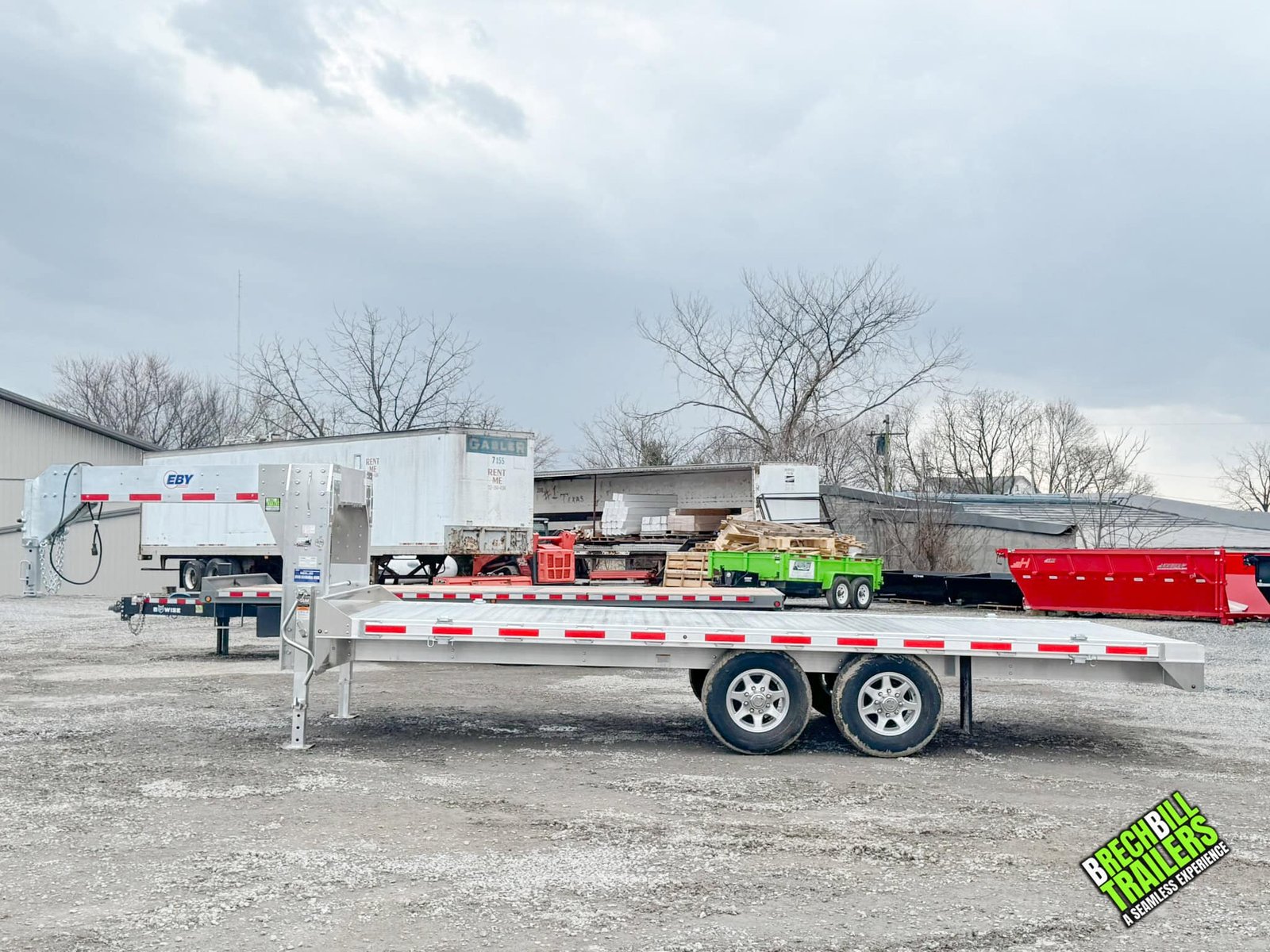EBY 16K Deck-Over Gooseneck Equipment Trailer 8.5×20 Flat Deck No Ramps (GN16K20)