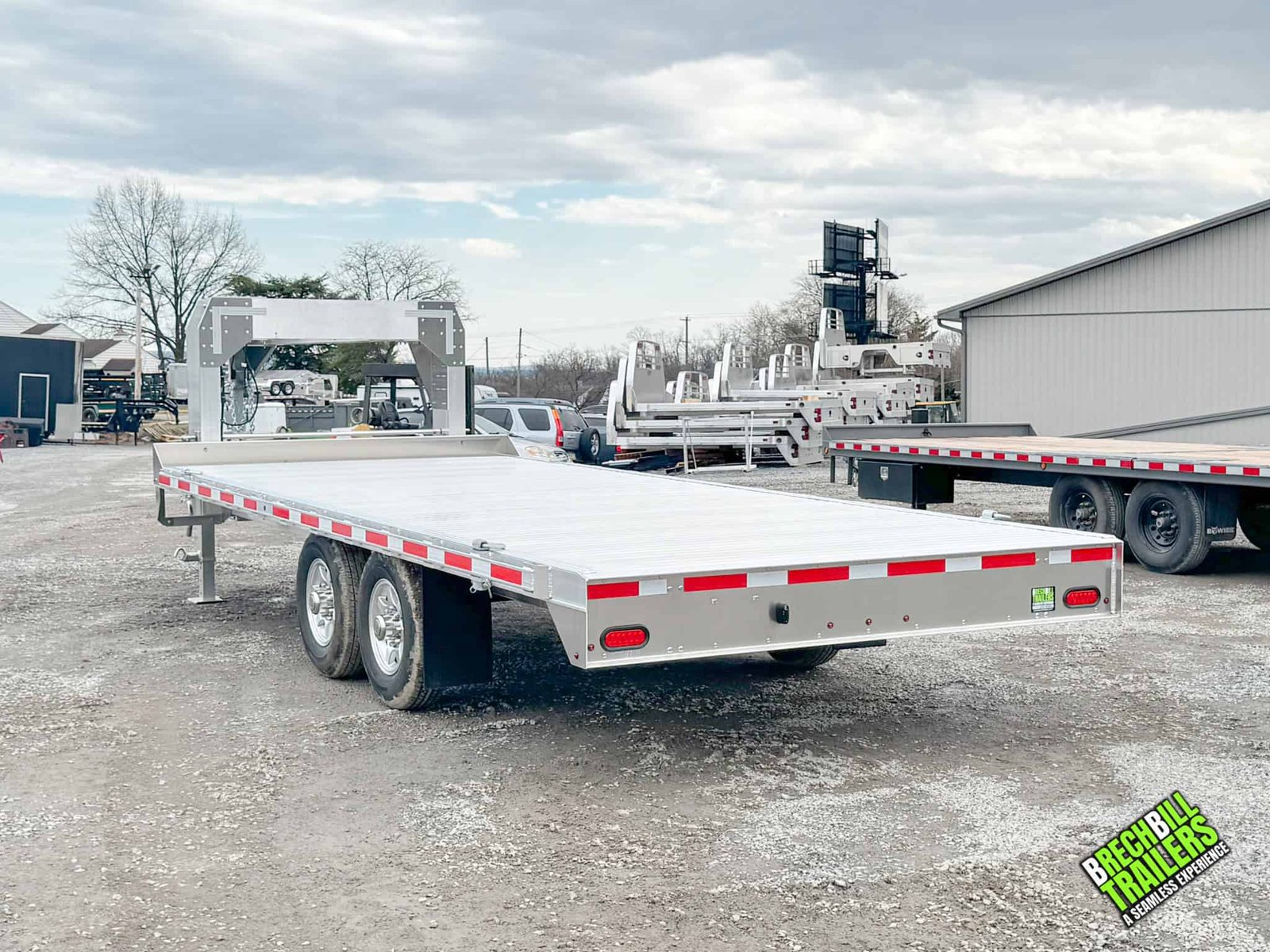 EBY 16K Deck-Over Gooseneck Equipment Trailer 8.5×20 Flat Deck No Ramps (GN16K20)