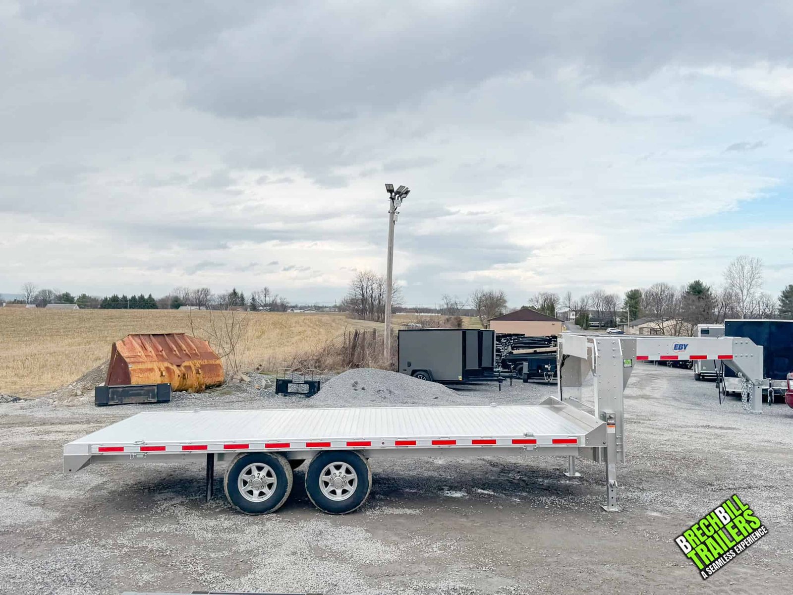 EBY 16K Deck-Over Gooseneck Equipment Trailer 8.5×20 Flat Deck No Ramps (GN16K20)