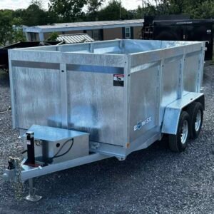 Bwise 10K High Side Dump Trailer 6×12 Galvanized (DT612LP-LE-10-H-GALV) GALVANIZED