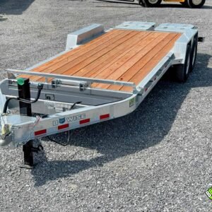 Bwise 14K I-Beam Equipment Trailer 7×20 Galvanized (EF20-14-HD-GALV) GALVANIZED