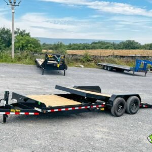 Big Tex 14K Heavy Duty Tilt Deck Equipment Trailer 83”x22’ (16’+6′) (14TL-22BK)