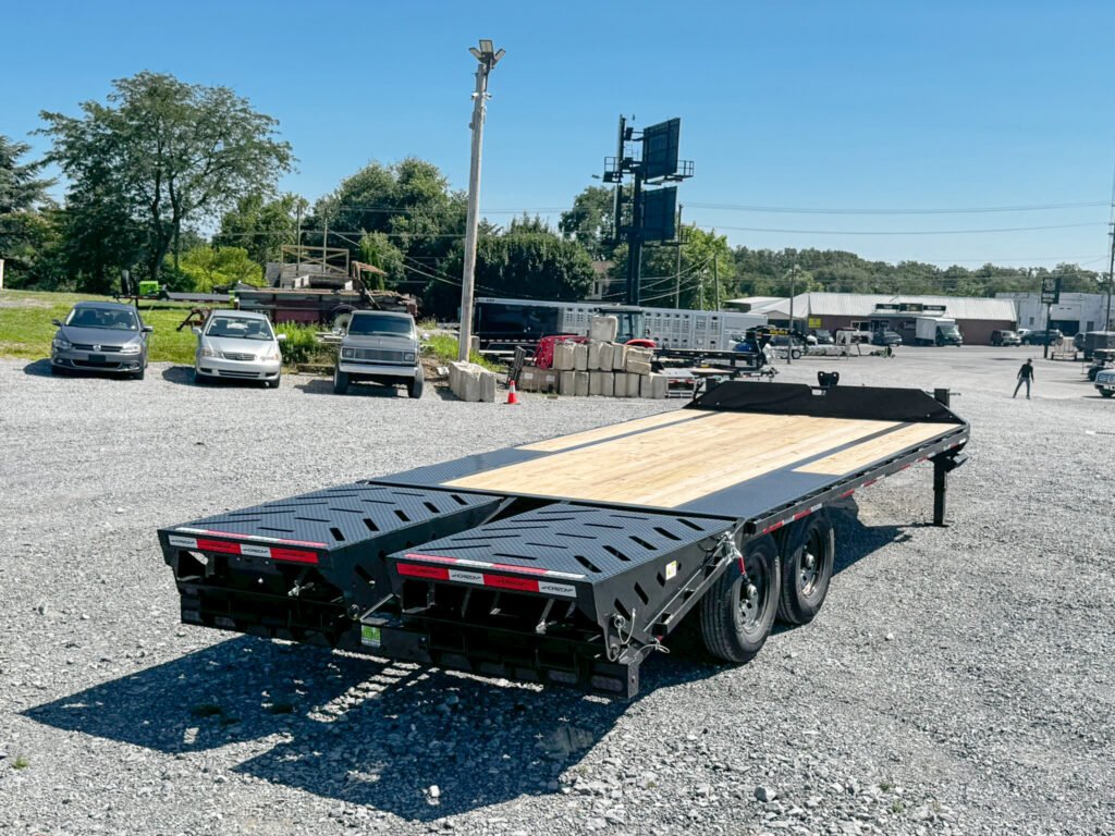 Gooseneck trailer on the lot