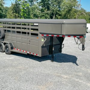*Factory Blemished* Valley 12K Gooseneck Stock Trailer 7×18 (76818)