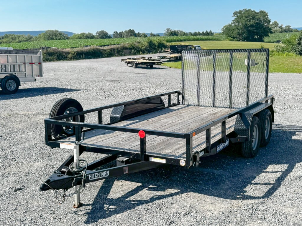 Tandem axle landscape utility trailer