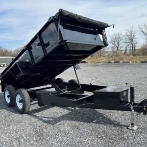 Premier 6 x 12 Low Profile Dump Trailer – Ladder Ramps