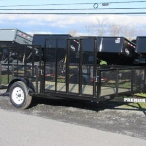 Premier 7 x 12 Landscape Utility Trailer – Mesh Sides & ATV Ramp