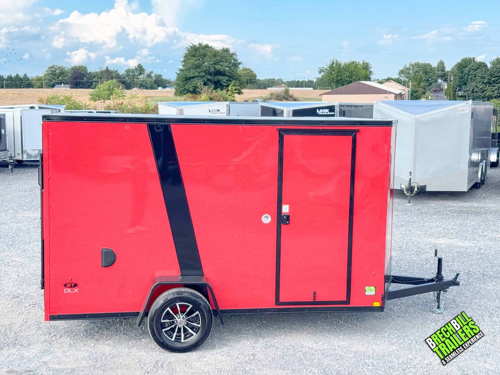 Look ST DLX Enclosed Trailer 6×12 (K-DX7212-030) Red