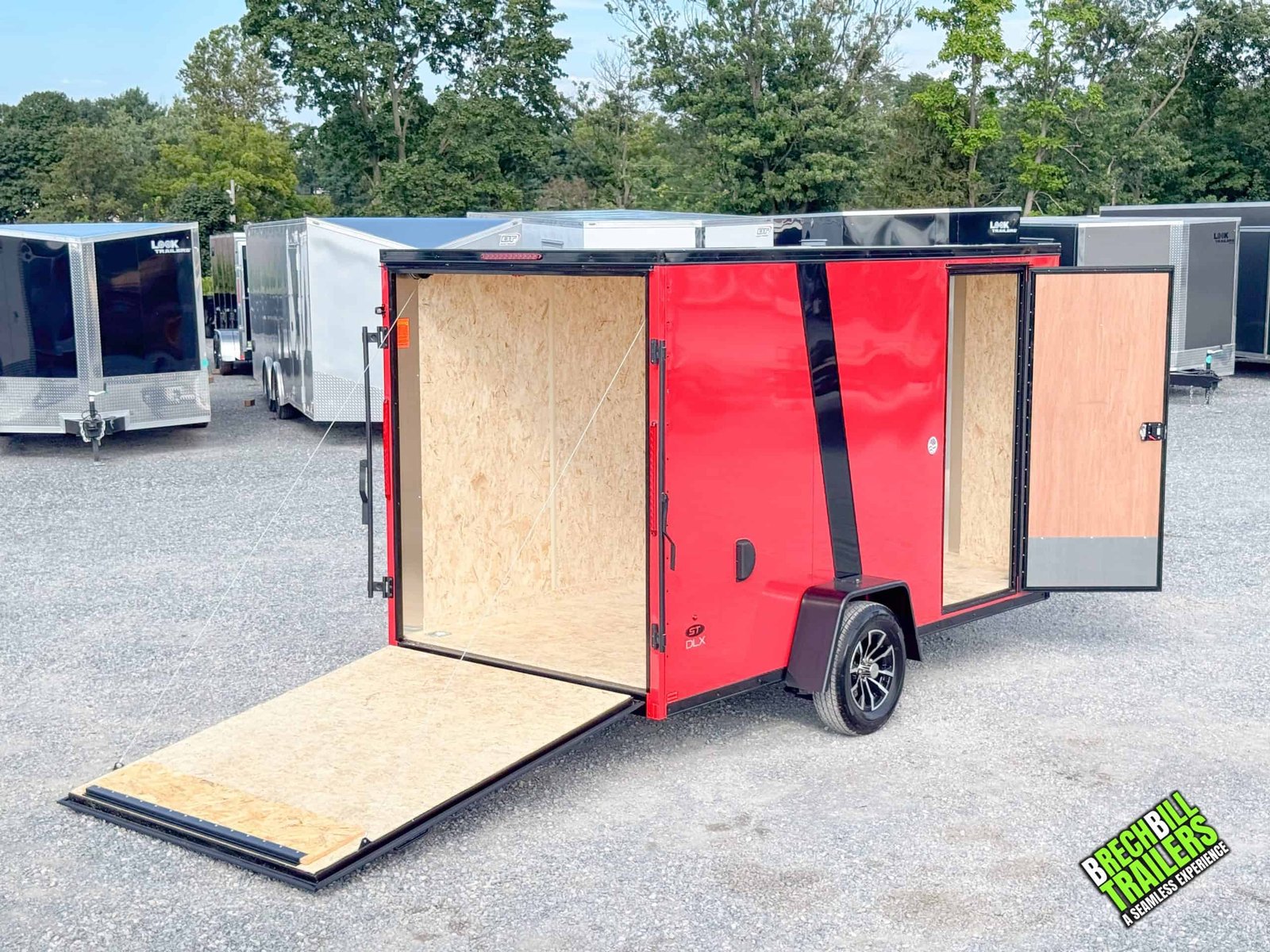 Look ST DLX Enclosed Trailer 6×12 (K-DX7212-030) Red